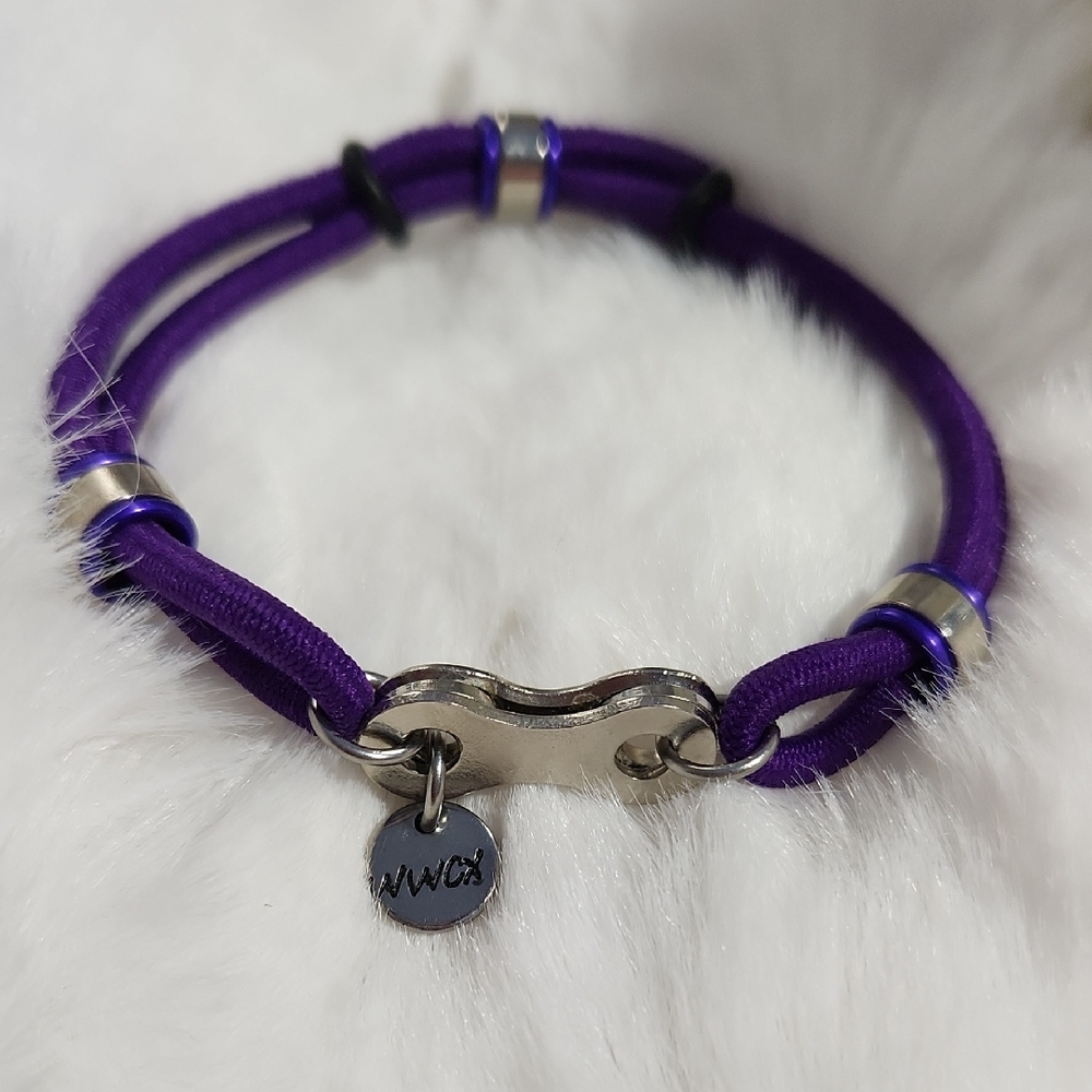 Reclaimed Bike Chain and Paracord Bracelet WWCX